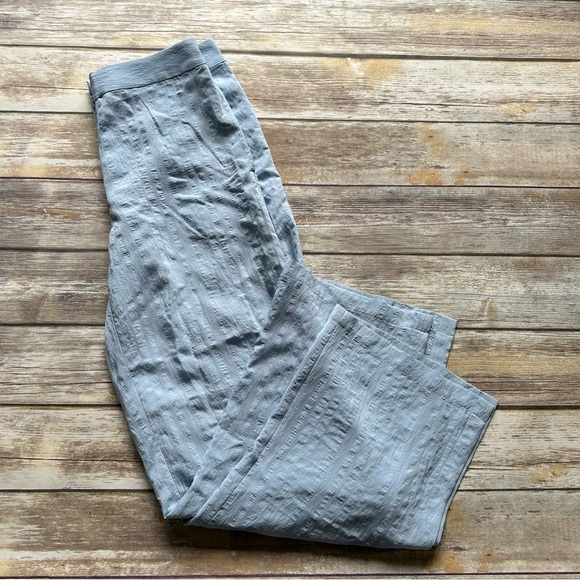 Club Monaco Sonyah Pants Light Blue High Waisted Side Slits Sz 6 Lightweight - Picture 3 of 9